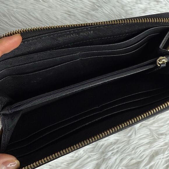 Michael Kors Black Zip Around Wallet - Picture 5 of 9